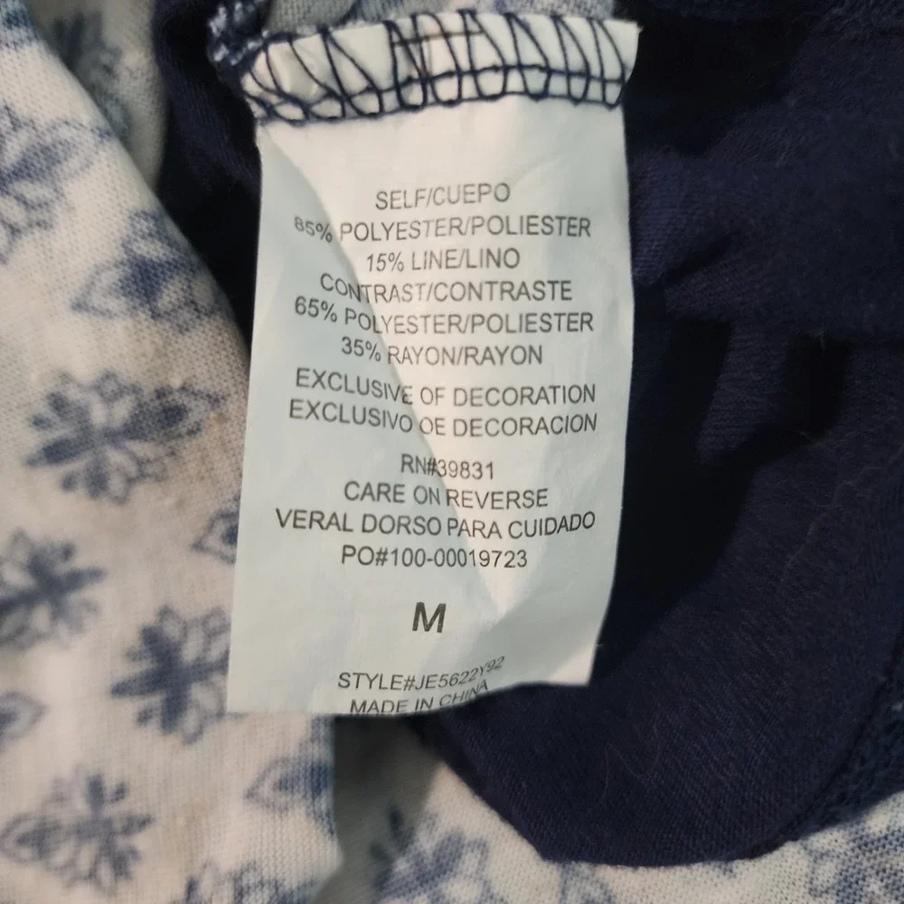 JOLT Size Medium Blue Floral Boho Beach Square Neck Pleated Strappy Tank Top EUC - Picture 9 of 10